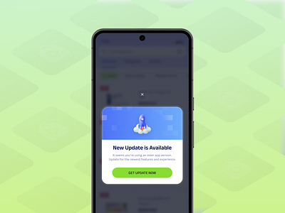 App Update Pop Up alert app appstore mobile pop up pr=rompt ui update ux