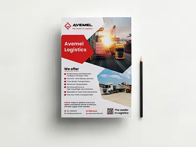 Logistic and Transportation Company Flyer a4 flyer business flyer cargo corporate creative template delivery service express delivery fast delivery flyer template freight international shipping logistic modern design print ready professional flyer shipping transport agency transportation trucking vehicle