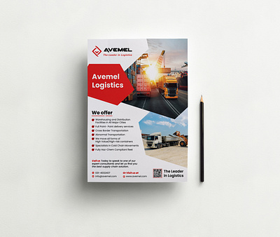 Logistic and Transportation Company Flyer freight