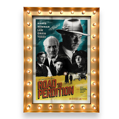 Road to Perdition for The Bigger Picture Show 1930 1930s graphic design grunge marque movie photoshop poster retro road to perdition vintage