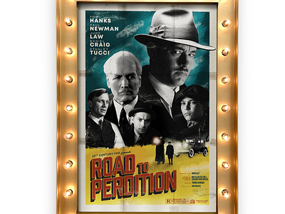 Road to Perdition for The Bigger Picture Show 1930 1930s graphic design grunge marque movie photoshop poster retro road to perdition vintage
