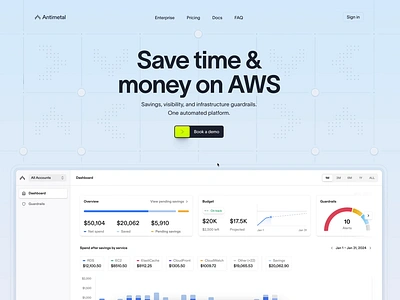 🌙 · Antimetal · Website Redesign landing landing page landing page design landing page ui saas saas landing page ui