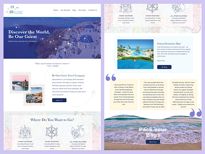 Be Our Guest Travel Company - Full Squarespace Design/Develop design squarespace web design web develop