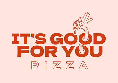 It's Good For You Pizza Branding branding identity illustration logo monochrome pizza
