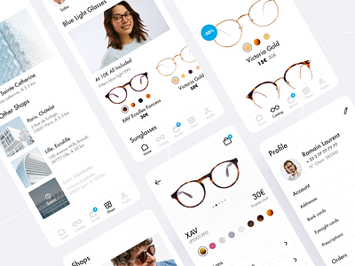 Eyeglasses eCommerce app design ecommerce eyeglasses glasses graphic design instinctools mobile mobile app mobile application shop ui ux