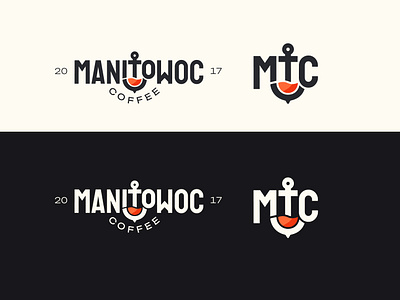 Manitowoc Coffee Lockups anchor branding identity logo