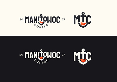 Manitowoc Coffee Lockups anchor branding identity logo