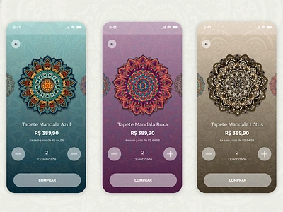 App Mandala - Study aplicativo app app madala app madala study branding design illustration meditaion mdeditação ui ux zen