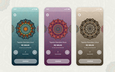 App Mandala - Study aplicativo app app madala app madala study branding design illustration meditaion mdeditação ui ux zen