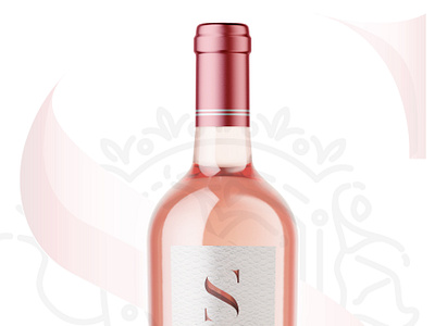 Rosé Provence | Design étiquette blason designer graphic graphic design identité visuelle illustration lettrine logo rosé wine label typographie étiquette de vin