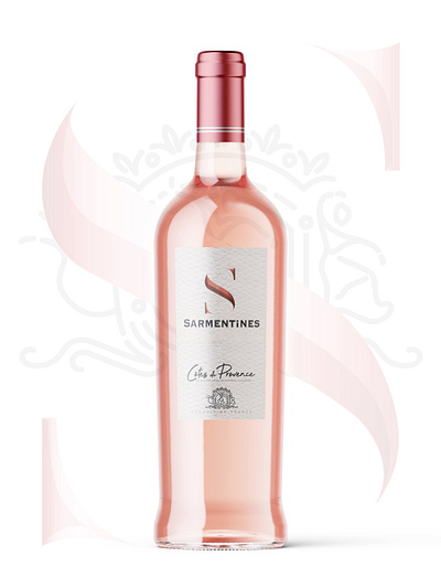 Rosé Provence | Design étiquette blason designer graphic graphic design identité visuelle illustration lettrine logo rosé wine label typographie étiquette de vin