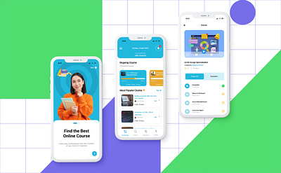 Course App apps design education learning mobile ui uiux