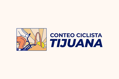 Illustrated Logo for Biking Initiative bike cycling illustrated logo logo mexico sunset sustainable tijuana