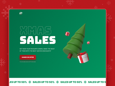 Xmas Sales - Hero section christmas design gift hero landing page present product design sales ui ux website xmas