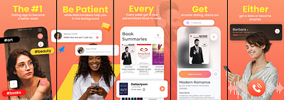 Dating App Screenshots Designer for IOS app preview design app screenshots dating app screens ipad screenshots mobile app screenshots play store preview screenshots