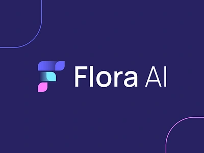 Flora AI - Logo Design #2 abstract ai ai logo artificial artificial intelligence brand identity data data logo flora flora logo floral letter letter f letter f logo letters logo logo design modern tech tech logo