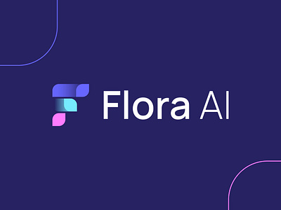 Flora AI - Logo Design #2 abstract ai ai logo artificial artificial intelligence brand identity data data logo flora flora logo floral letter letter f letter f logo letters logo logo design modern tech tech logo