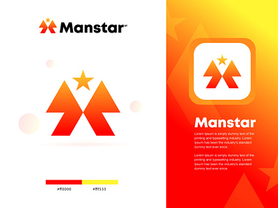 Manstar ai branding creative logo fashion fashion design fashion logo gradient logo logo logo design logo designer m fashion logo m letter logo m logo m star logo modern branding modern logo star ui unique logo website