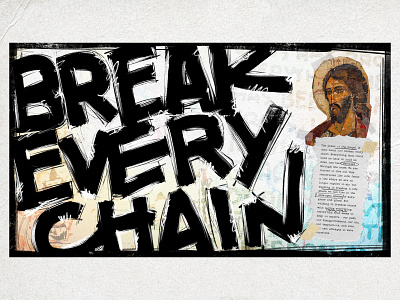 Break Every Chain break chains chains hand drawn lettering sermon series