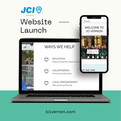 JCI Vernon website launch announcement combine