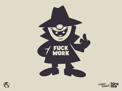 Lunch Doodle character design fuck work graphics illustration middle finger t shirt design tee design vector vector design