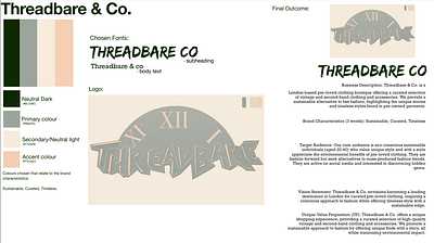 threadbare.co lcc spring break work branding clothing company logo graphic design logo student timeless design ui
