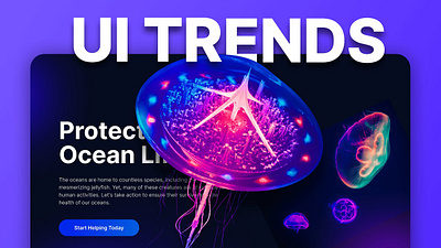 Ocean Life UI Design - Brand Identity 3d advertising animation brand identity branding design designia digital art figma graphic design graphic designer interaction design marketing ui ui design ui designer visual design web design web designer