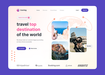 Landing page design- travel website