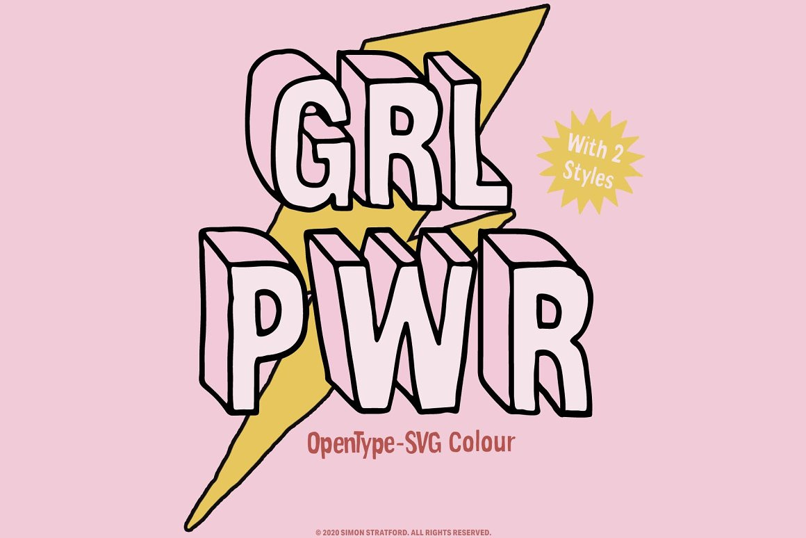 Display FONT GRL PWR by Creative Design Master on Dribbble