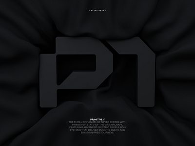 Primitive1® // 3D Cloth.001 3d black branding cloth dark design illustration layout minimal typography visual