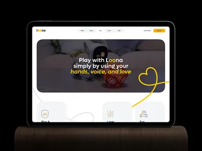 Loona Robot Website app branding clean design desktop flat illustration interface logo pet robot ui ux web webdesign