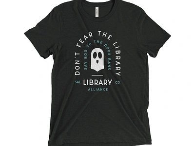 Don't fear the library shirt design ban book ghost library shirt