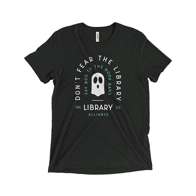 Don't fear the library shirt design ban book ghost library shirt