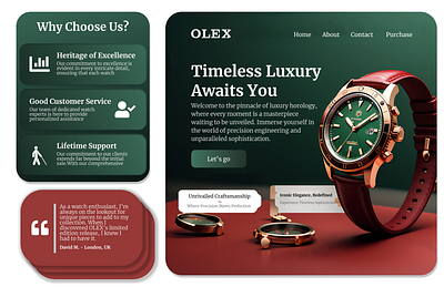 Modern fintech watch website design black creativeweb design graphic design green hero luxious watch modern red reviews testimonial ui uiux ux visualdesign webdev website websitedesign white why us