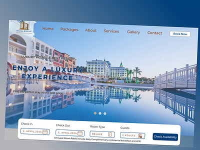 Hotel UI Web Landing Page download figma hotel hotel web site landing page modern concept modern design ui ui ux web