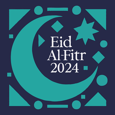 Eid-ul-Fitr 2024 graphic design illustration typography