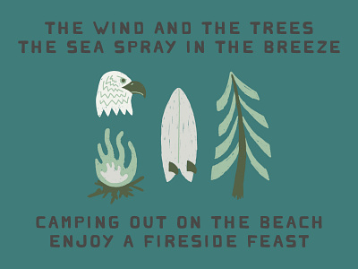 SOMBRIO FONT ILLUSTRATION branding camping eagle fire font illustration logo ocean pnw surf surfboard trees typography vector
