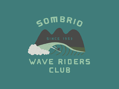SOMBRIO FONT ILLUSTRATION LOGO LOCKUP branding font illustration logo mountains ocean pnw surf typography vector wave