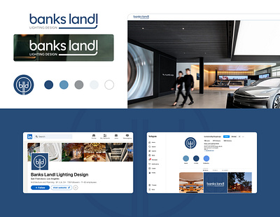 Banks Landl Lighting Brand Identity brand design brand guide brand identity graphic design icon lighting logo social media visual design web design