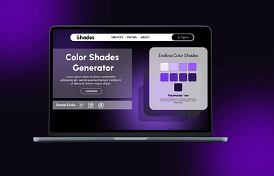 Shades Landing Page Design colors generators logo orangered purple red saas ui ux web design website