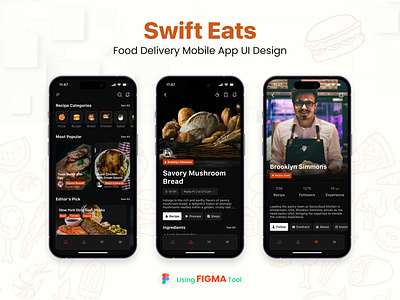 Food Delivery Mobile App UI Design figma food delivery app mobile app product design uiux user experience user experience design user interface user interface design ux design