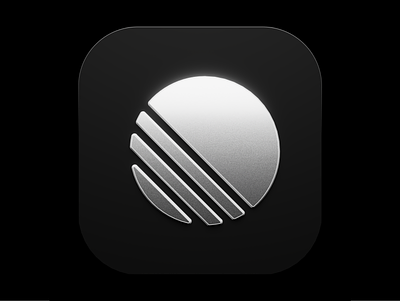 3D logo 3d app appicon black blender logo metal render white
