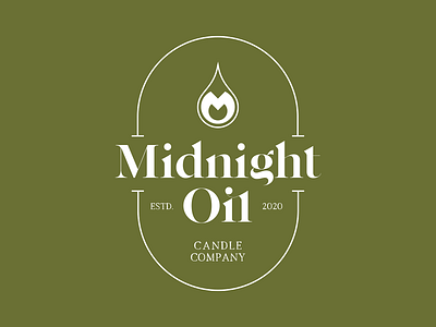 Midnight Oil Candle Co. Label Badge badge branding candle craft design etsy graphic design handmade identity illustration label logo mark