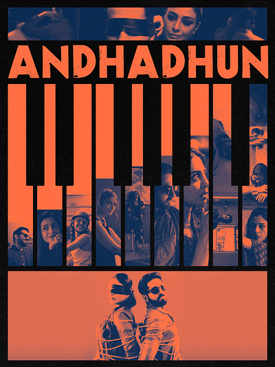 ANDHADHUN Poster Design bollywood design graphic design illustration movie poster photoshop poster poster design