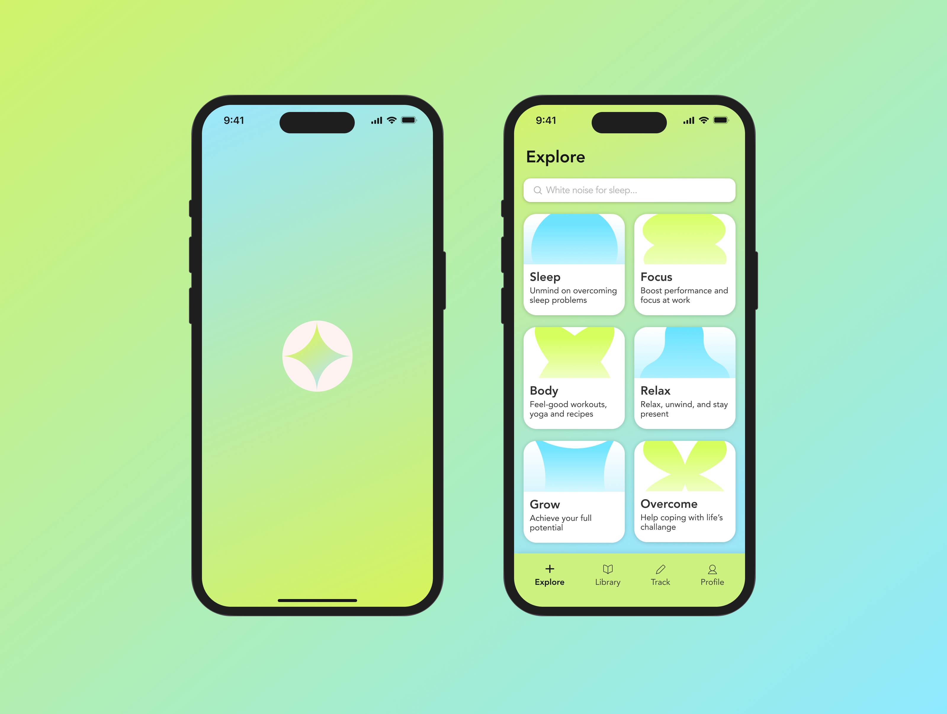 Meditation App Concept animation app branding design geomenty gradient graphic design illustration logo meditation typography ui ux