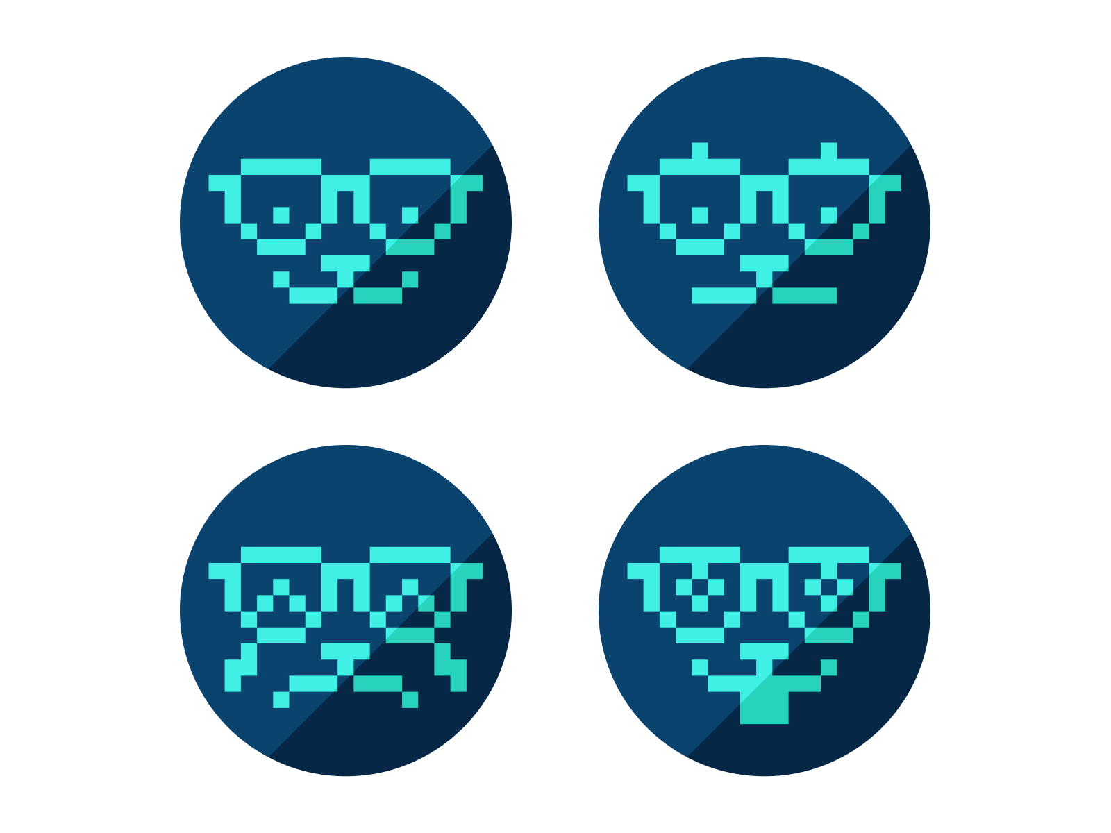 8-bit mascot faces for an AI bot thing 8bit ai animation anime branding cartoon character emoji emotion flat illustration lofi mascot moods old school pixel pixel art retro tamagotchi video game