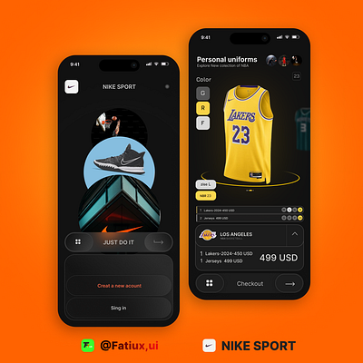 Nike App Concept UI Design graphic design logo ui
