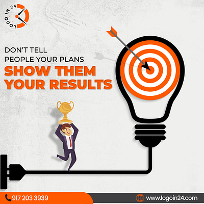 Results speak louder than words! branding design graphic design grid icon identity illustration logo pattern results ui