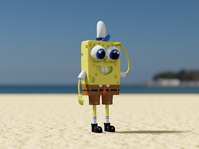 Blender 3D SpongeBob 3d beach blender design graphic design spongebob