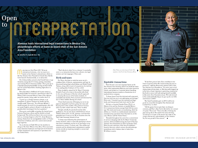 Open to Interpretation Magazine Spread Design article design law design magazine spread spread design